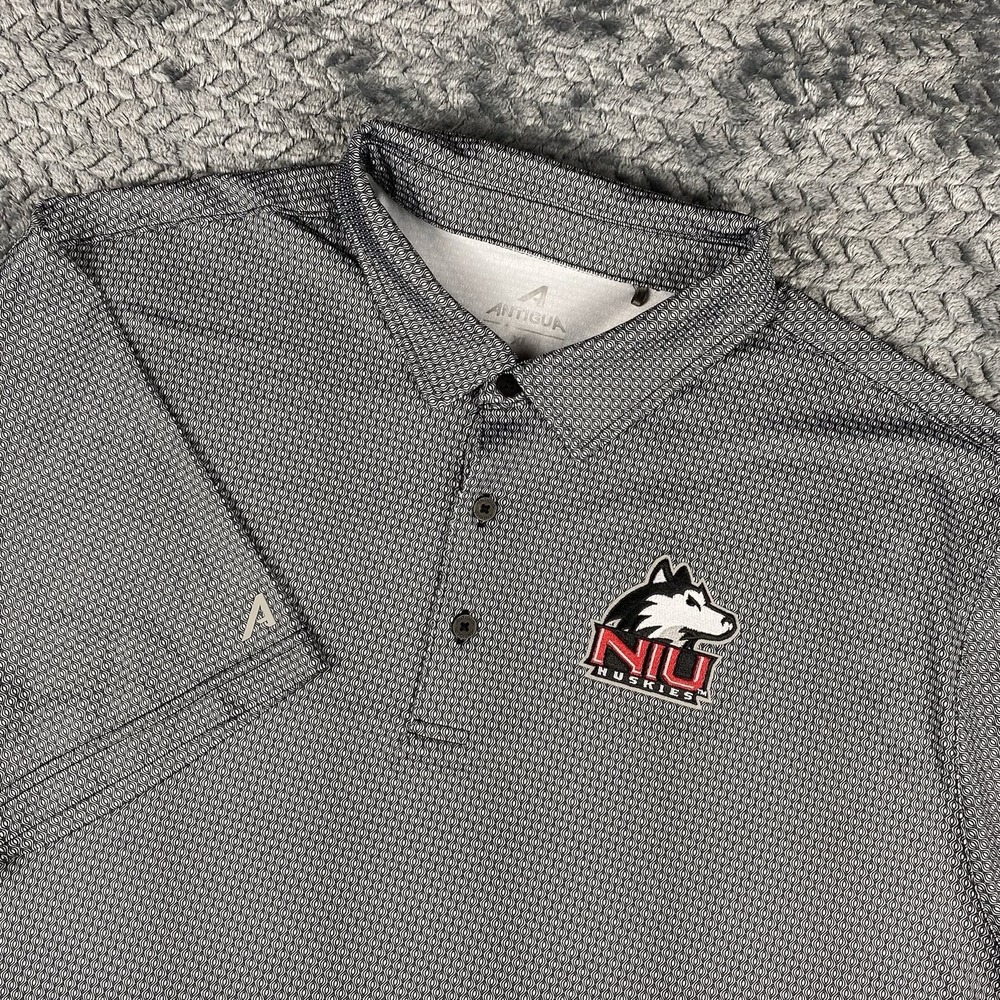 Northern Illinois Huskies Polo Shirt Men XL Antigua Performance NIU Golf